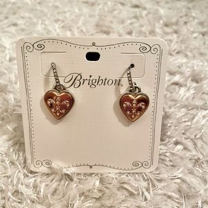 One Heart French Wire Earrings by Brighton. Never worn.
